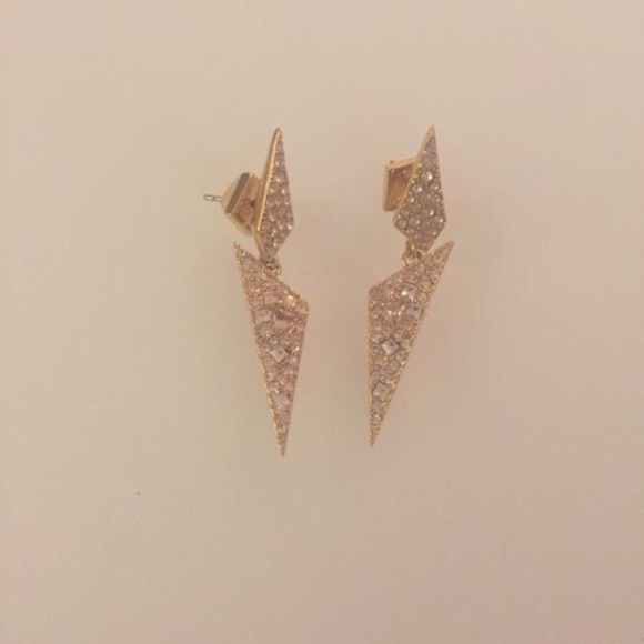SOLD NWOT Alexis Bittar Crystal Origami Earrings - Picture 3 of 4